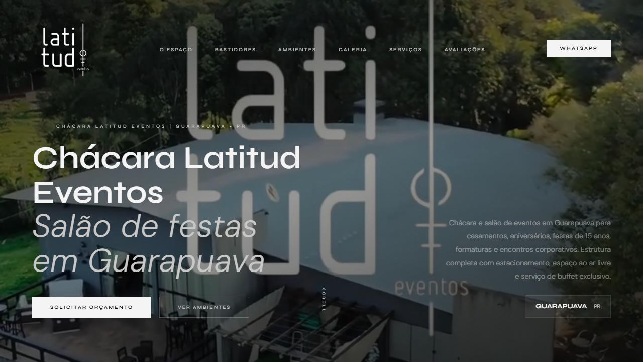 Página do espaço Latitud Eventos